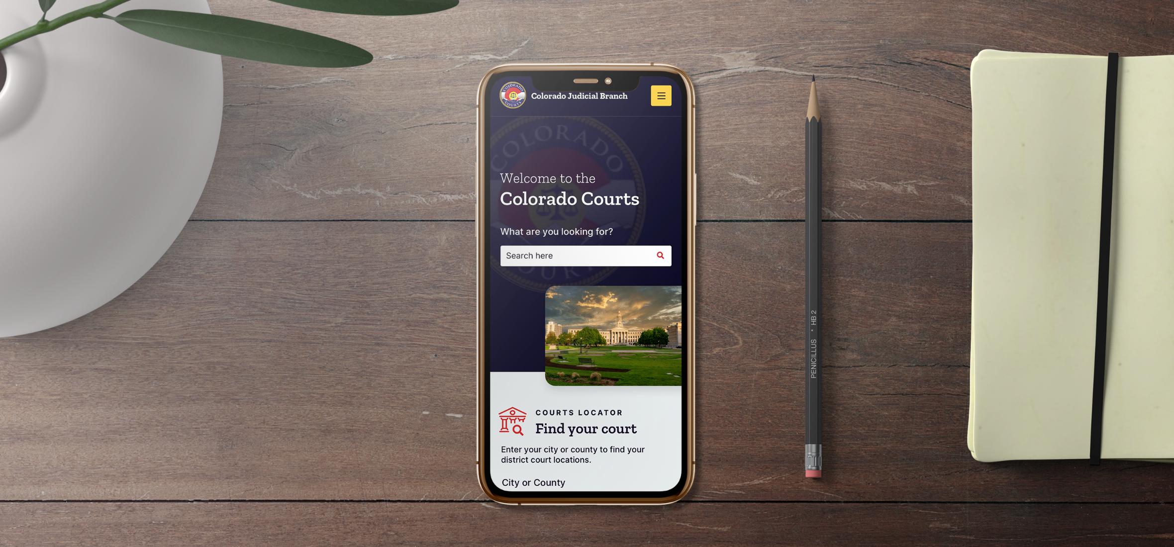 Colorado Courts on a mobile device