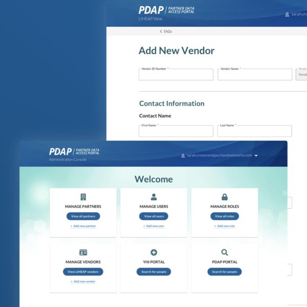 Idaho's Partner Data Access Portal (PDAP) screenshots
