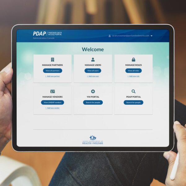 Idaho's Partner Data Access Portal (PDAP) on a screen